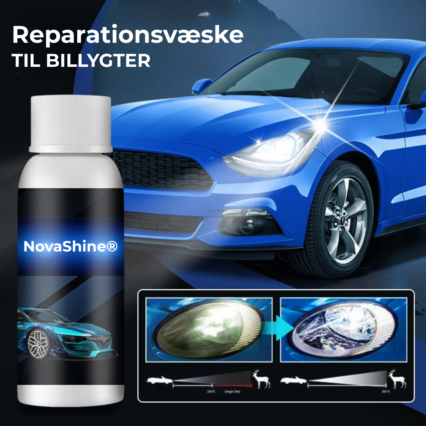 NovaShine® | På bare 2 minutter vil dine forlygter skinne som nye