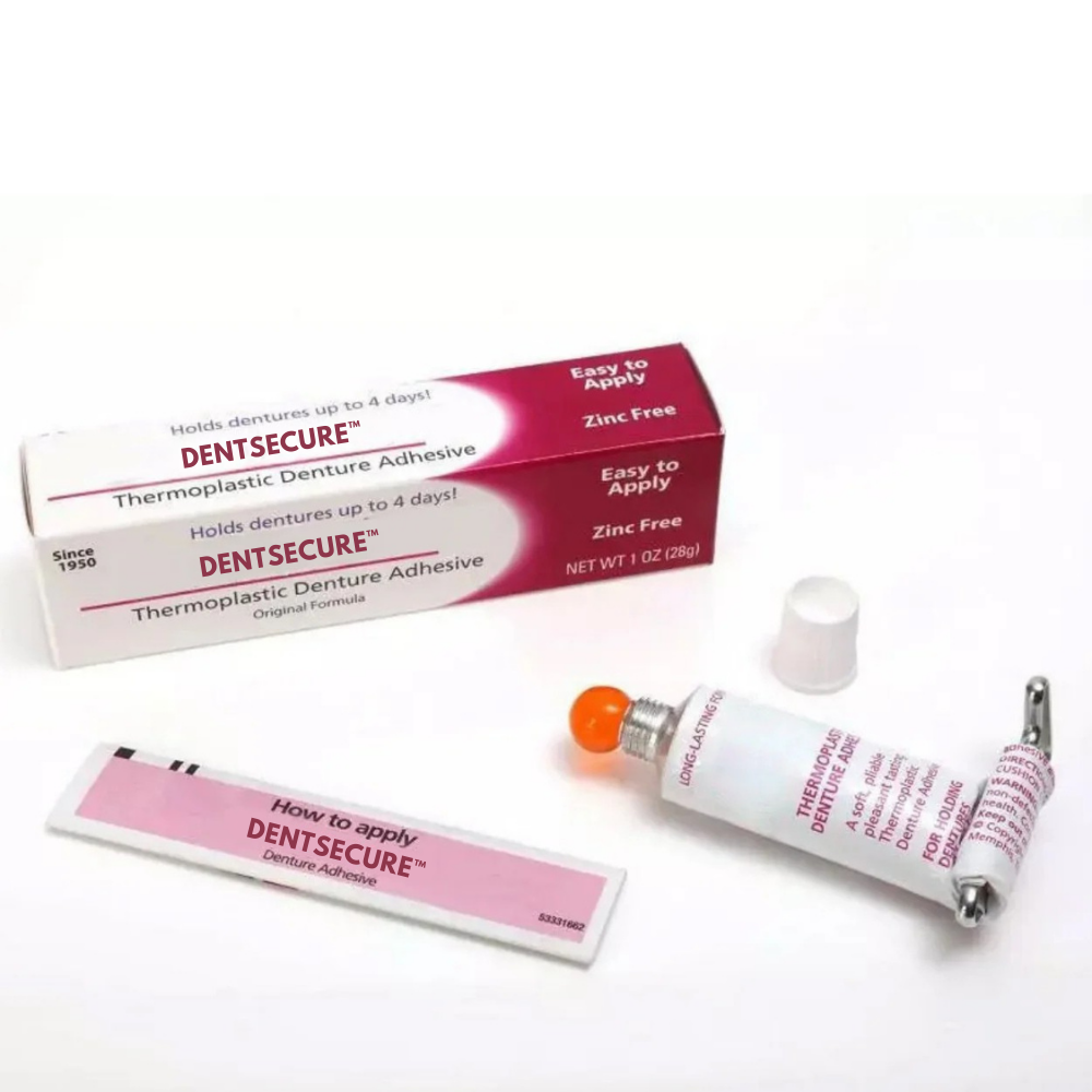 DentSecure™ Klæbemiddel | Den termoplastiske proteseklæber, der holder dine tænder fast i 4 dage uden at svigte.