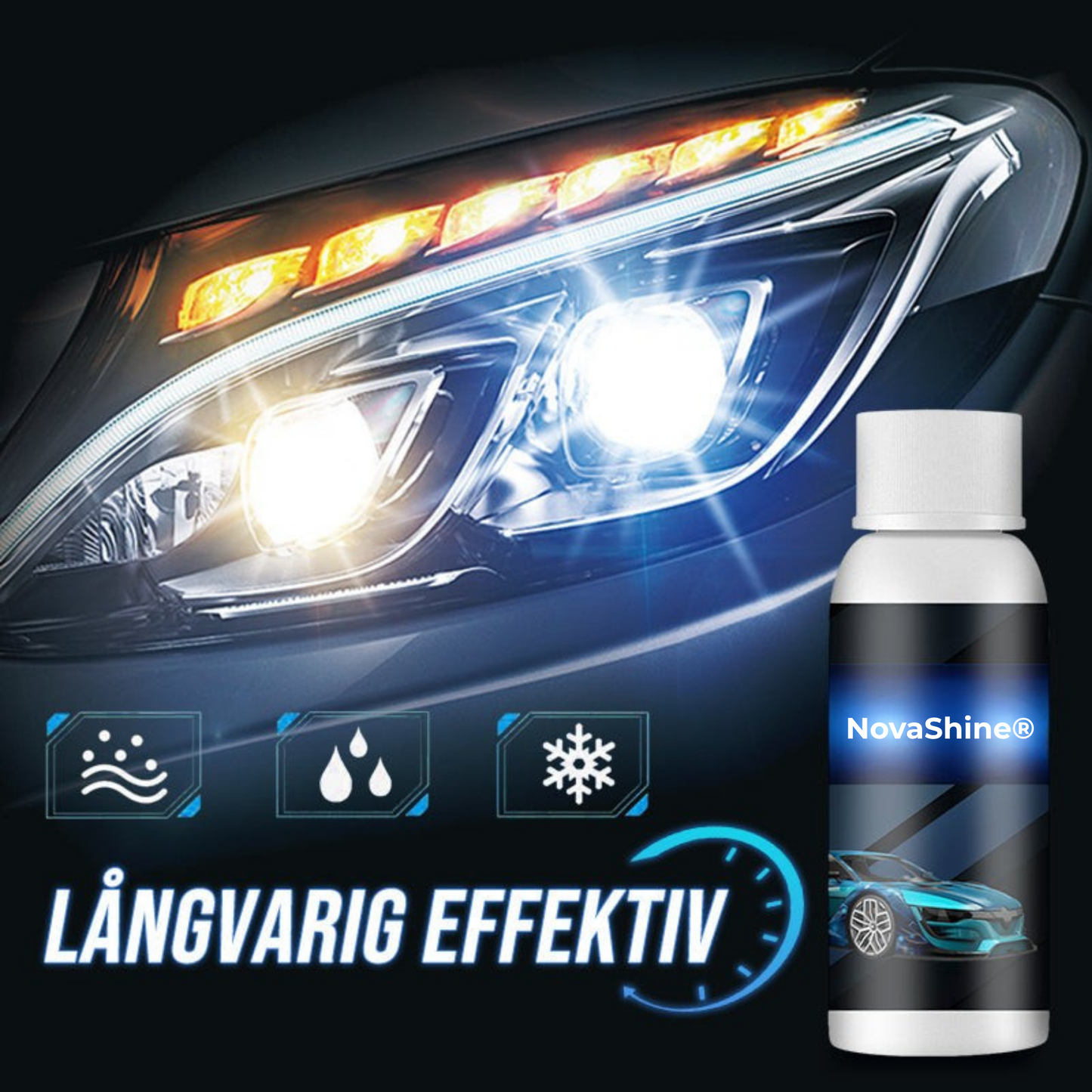 NovaShine® | På bare 2 minutter vil dine forlygter skinne som nye