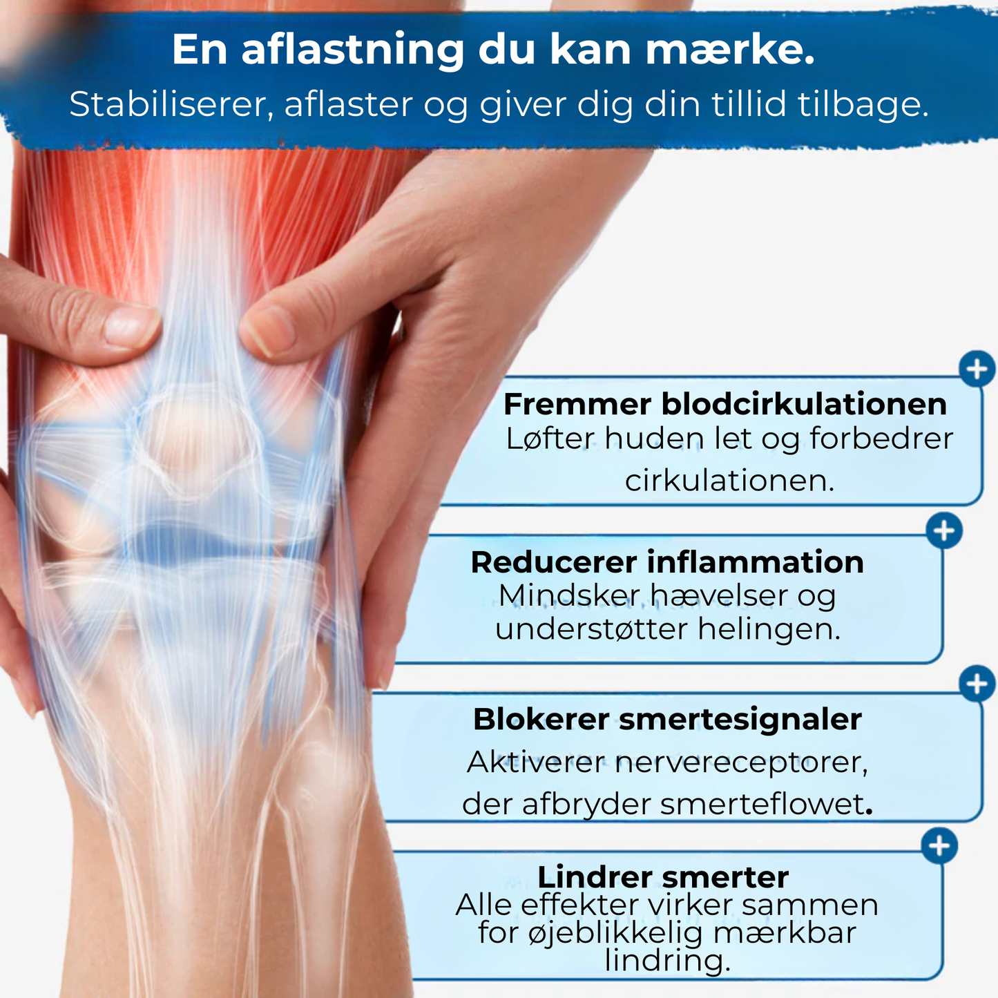 ProStrap™ | Præskårne knæ-tapes til maksimal stabilitet og øjeblikkelig smertelindring