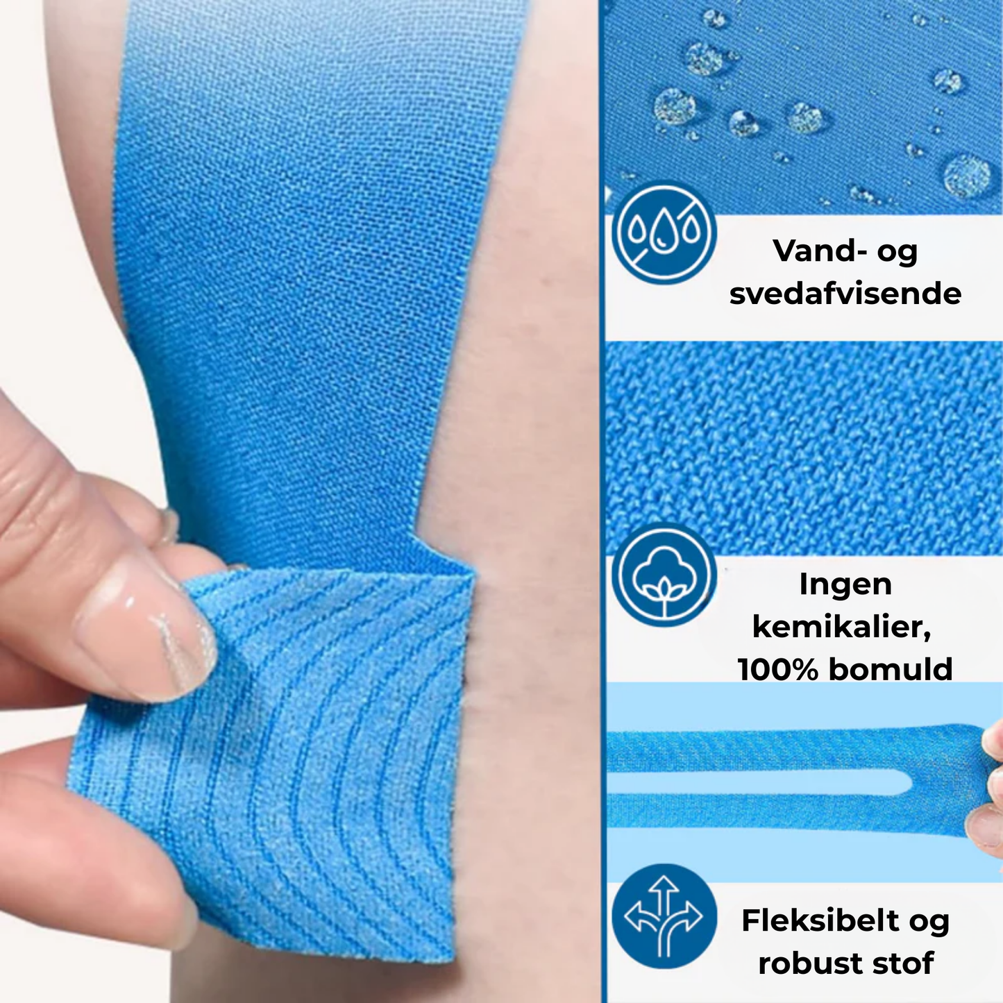 ProStrap™ | Præskårne knæ-tapes til maksimal stabilitet og øjeblikkelig smertelindring