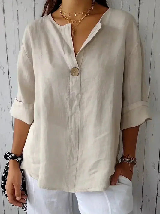 Falkenberg™ | Chique Confort-bluse med knap