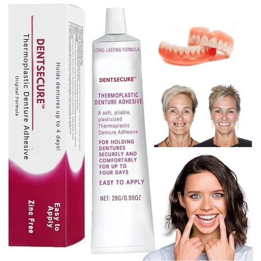 DentSecure™ Klæbemiddel | Den termoplastiske proteseklæber, der holder dine tænder fast i 4 dage uden at svigte.