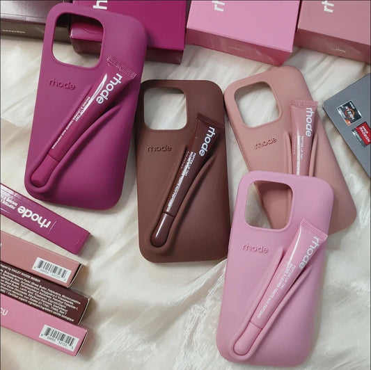 GlamGrip™ | iPhone silikoneetui med læbestiftholder